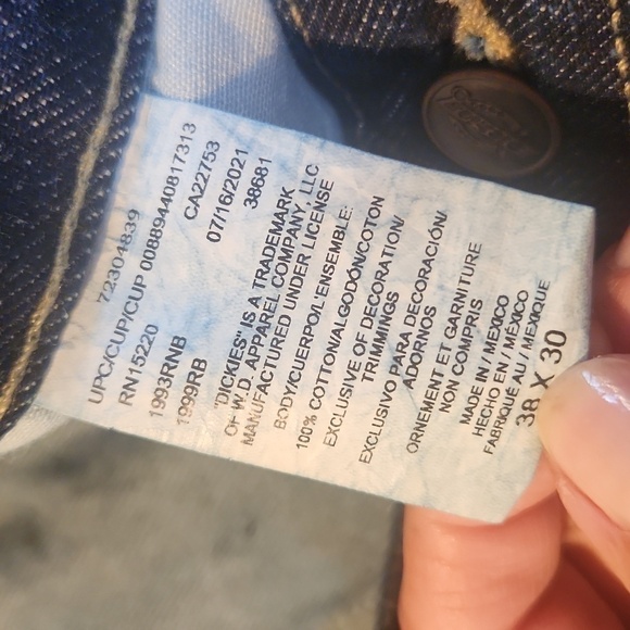 Dickies Relaxed Fit Carpenter Jeans NWOT - Picture 6 of 7